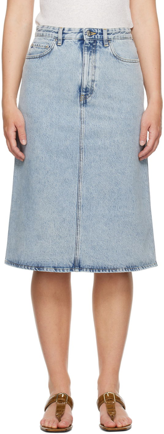 Sukňa TOTEME Five-Pocket Denim Midi Skirt Modrá | 243-WRB0193-FB0045, 0