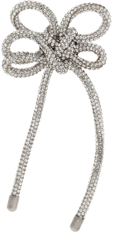 Náušnice Acne Studios Crystal Cord Single Clip-On Earring Šedá | C50427-, 0