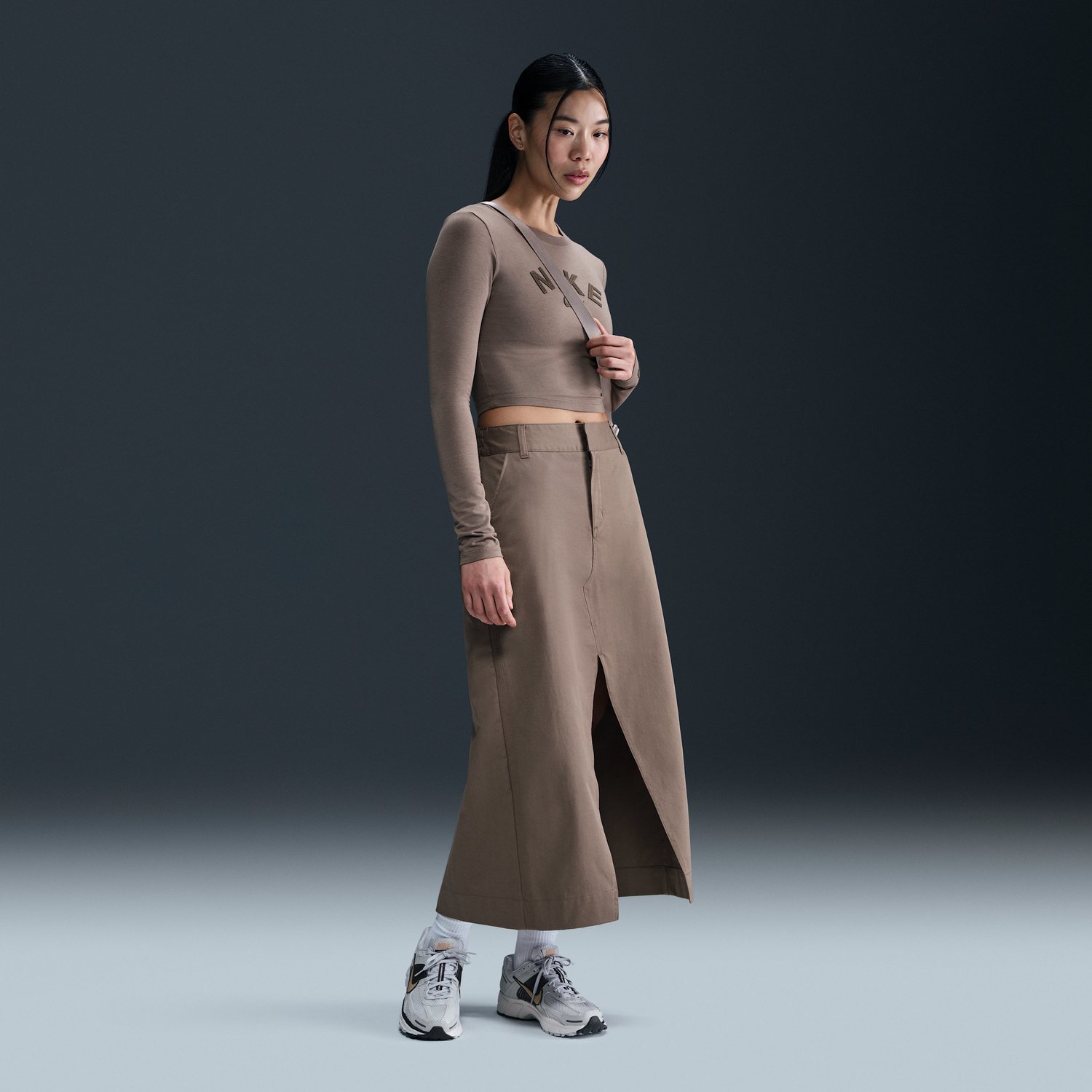 Sukňa Nike Sportswear Collection Twill Skirt Hnedá | HQ8022-233, 1