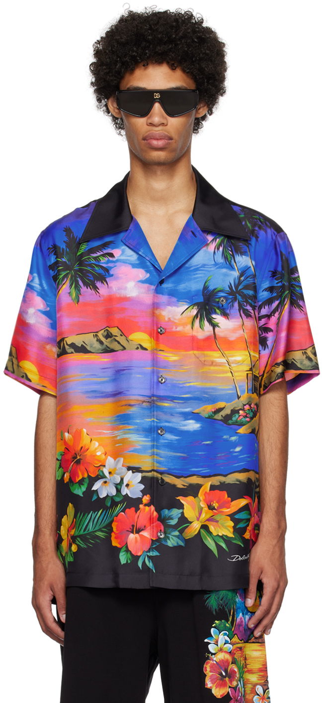 Košeľa Dolce & Gabbana Multicolor Printed Shirt Rôznofarebný | G5JH9THI1IF, 0