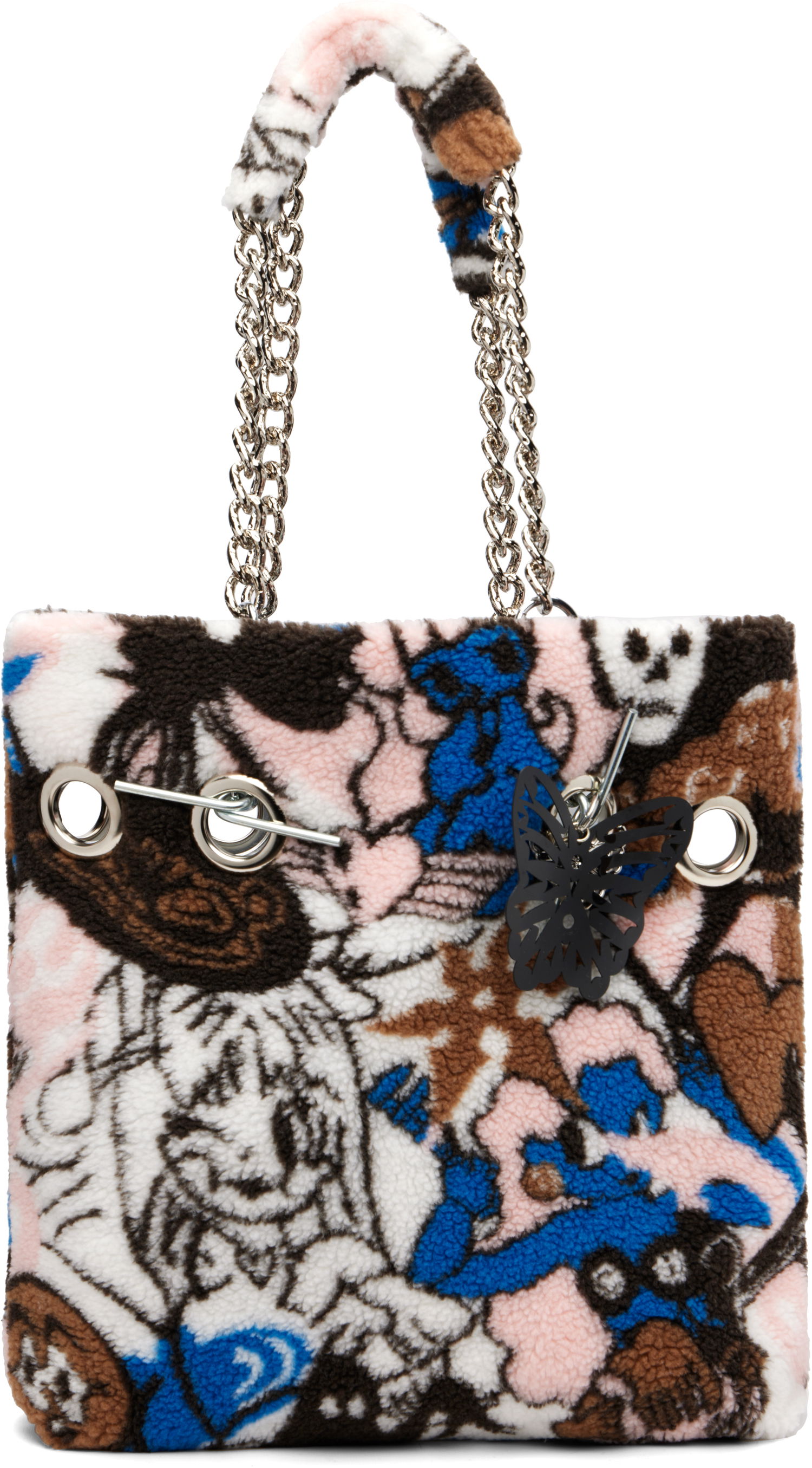 Tote bag Chopova Lowena Printed Chain Strap Fleece Tote Rôznofarebný | 6457, 0
