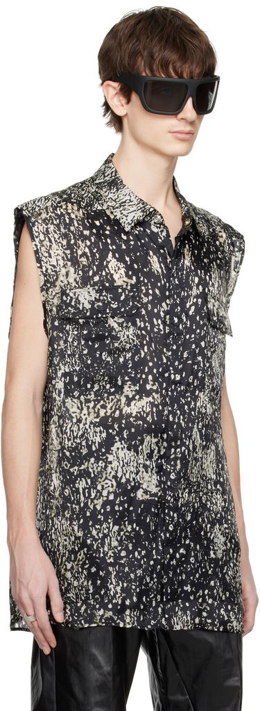 Košeľa Rick Owens Rick Owens Hollywood Jumbo Sleeveless Overshirt Čierna | RU01E5239 JP1, 1