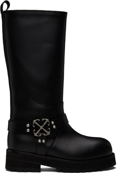 Oblečenie Off-White Off-White Off Track Leather Boots Čierna | OWIE045C99LEA0011072, 0