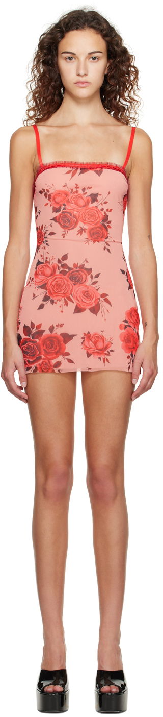 Šaty GUIZIO Guizio Floral Print Mini Dress Ružová | H23408K013, 0
