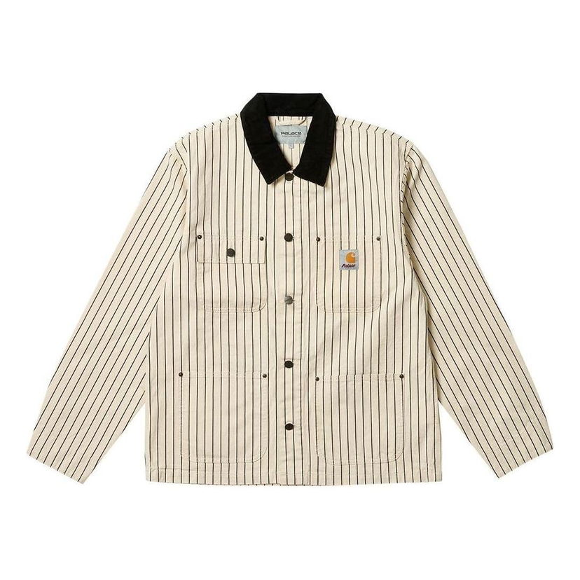 Bunda Palace Palace x Carhartt WIP Men's Striped Chore Coat Béžová | I032717