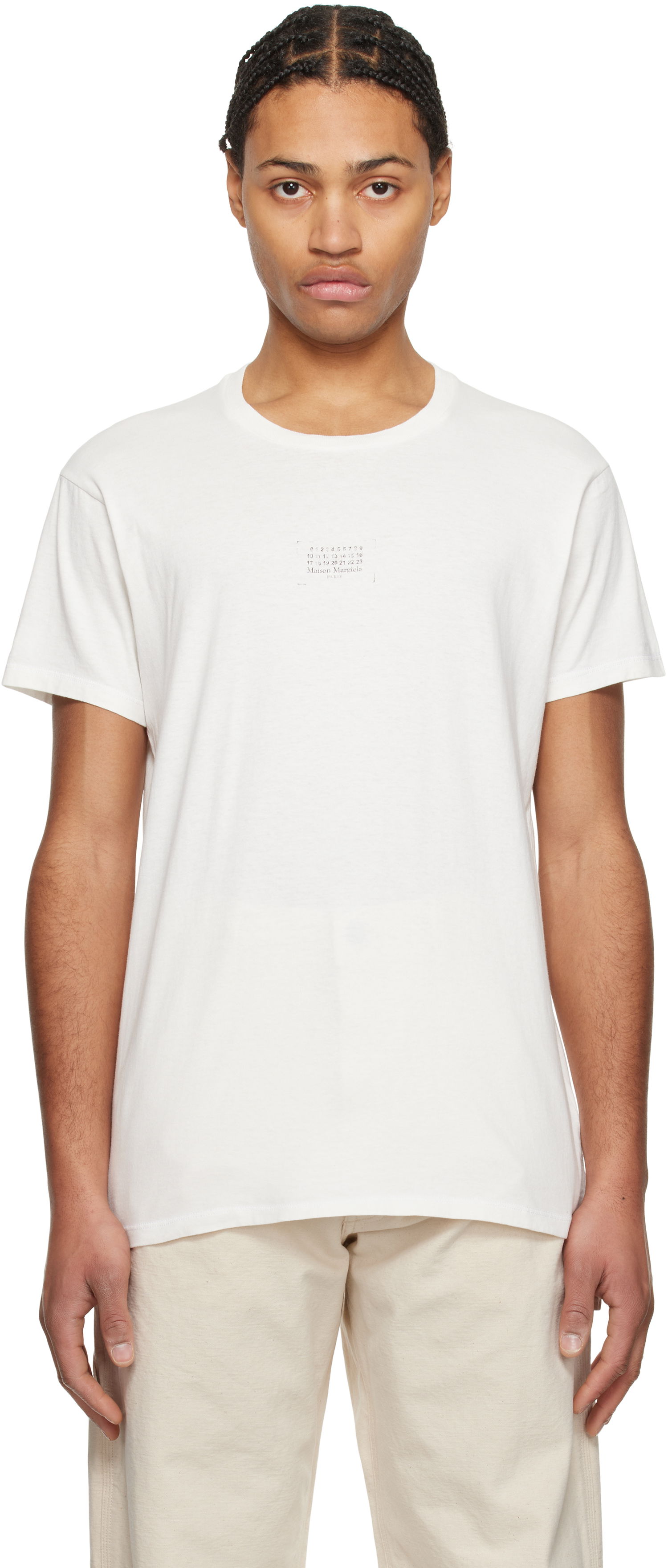 Tričko Maison Margiela Maison Margiela Stamp Logo T-Shirt Biela | S50GC0706 S24575, 0
