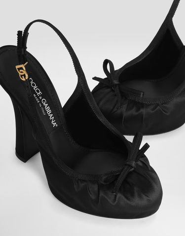 Doplnky Dolce & Gabbana Dolce & Gabbana Satin Slingback Pumps Čierna | CG0927AD1608B956, 3