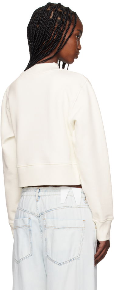 Sveter Palm Angels Palm Angels 'Bear in Mind' Cropped Sweatshirt Biela | PWBA016S25FLE0030360, 2