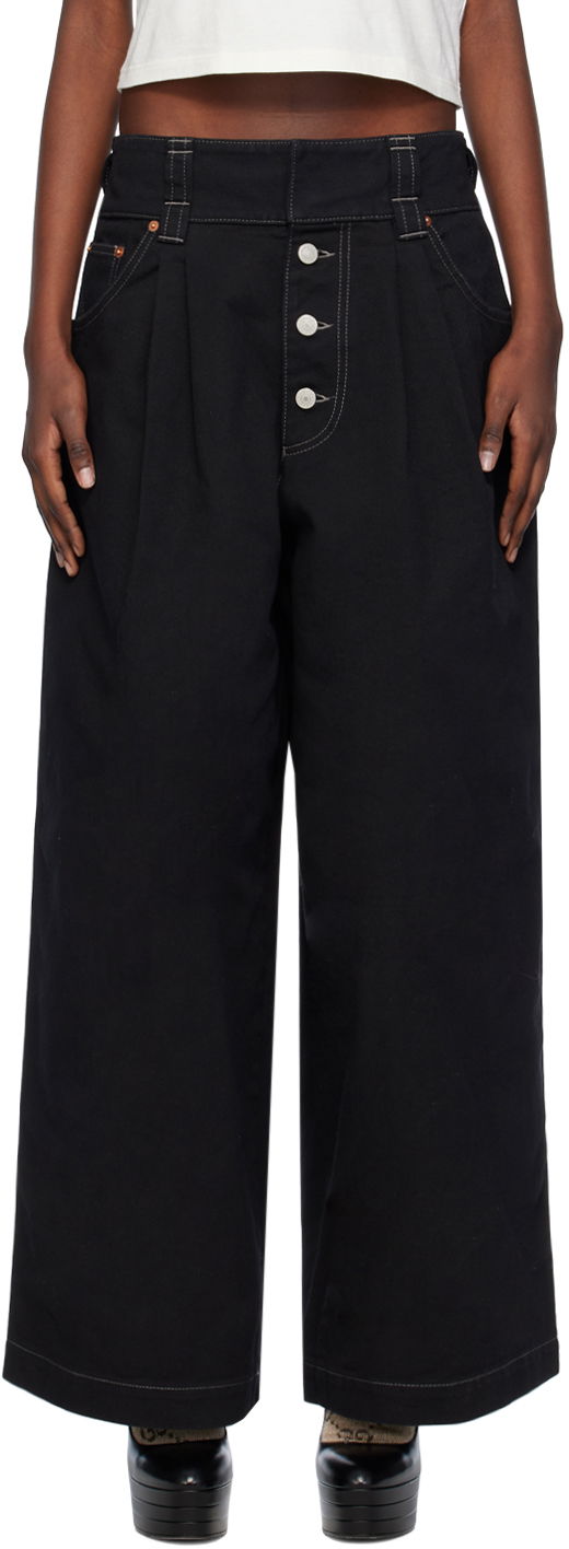 Nohavice Gucci Oversize Jeans Čierna | 777543 XDCR5, 0