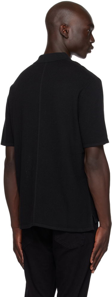 Polo tričko rag & bone Harvey Knit Polo Shirt Čierna | MBS22S018KI18, 2