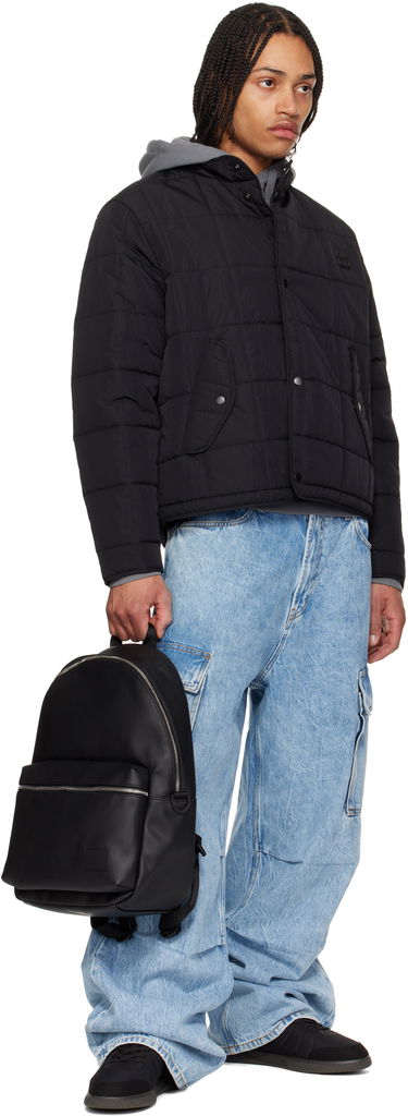 Batoh BOSS Hugo Perforated Faux Leather Backpack Čierna | 50541907, 3