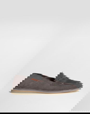 Tenisky a topánky Dolce & Gabbana Reversed Calfskin Driver Loafers Šedá | A50739AS70780730, 0