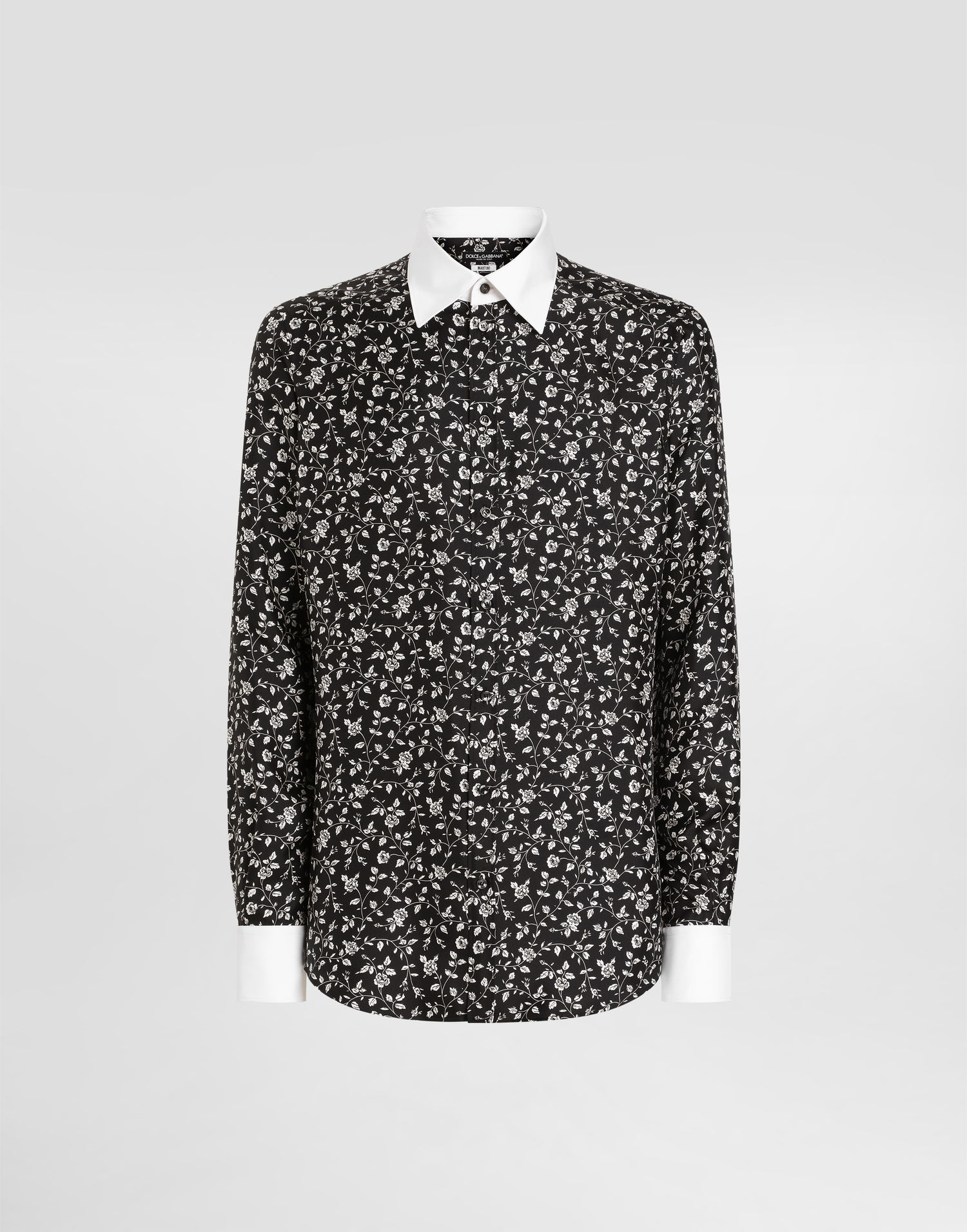 Košeľa Dolce & Gabbana Dolce & Gabbana Silk Shirt with Floral Print Čierna | G5MM4ZIS1X1HN5EV, 0