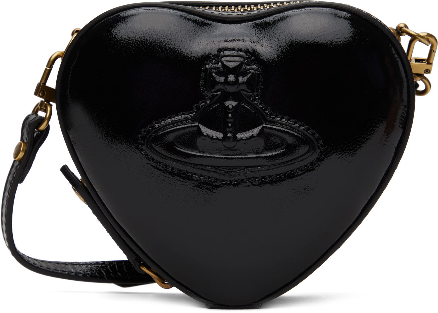 Taška cez rameno Vivienne Westwood Mini Heart Crossbody Bag Čierna | 58020008W-L008L-, 0