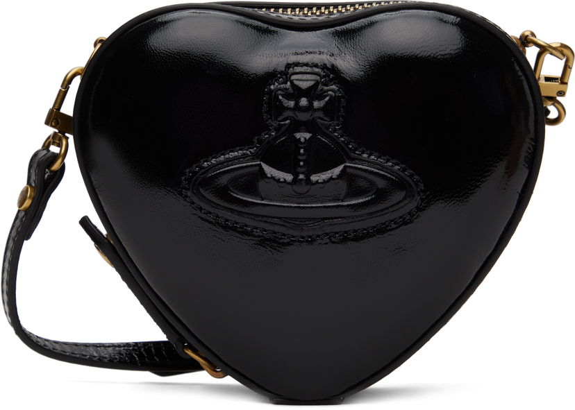 Taška cez rameno Vivienne Westwood Mini Heart Crossbody Bag Čierna | 58020008W-L008L-