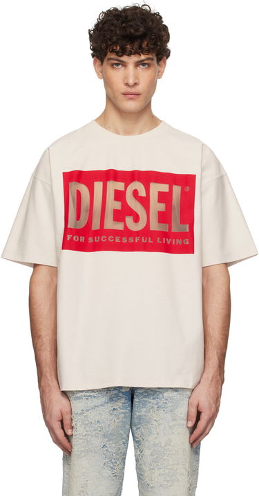 Tričko Diesel T-Shirt With Graphic Print Biela | A17099-0SHAY-100, 0
