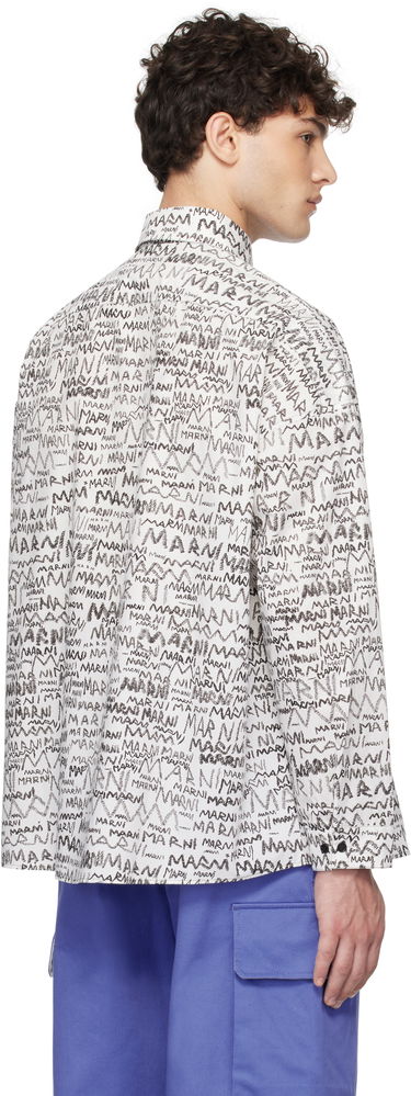 Košeľa Marni Marni Pencil Logo Oversized Shirt Biela | CUMU0061A3 UTC464, 2