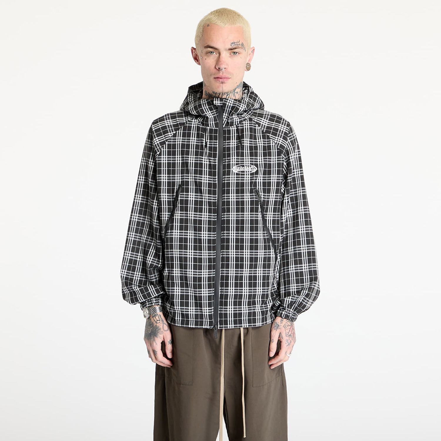 Vetrovka Wasted Paris Wasted Paris Yard Tartan Windbreaker Čierna | WP_000273, 0