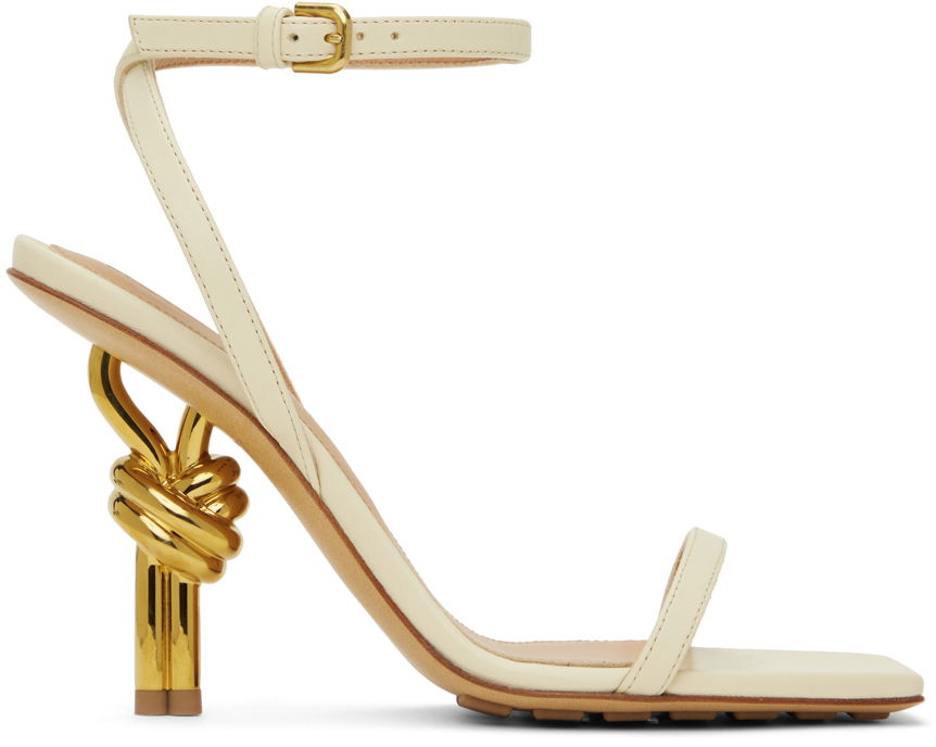 Doplnky Bottega Veneta Bottega Veneta Knot Heel Sandals Béžová | 775470 V3VN0, 0