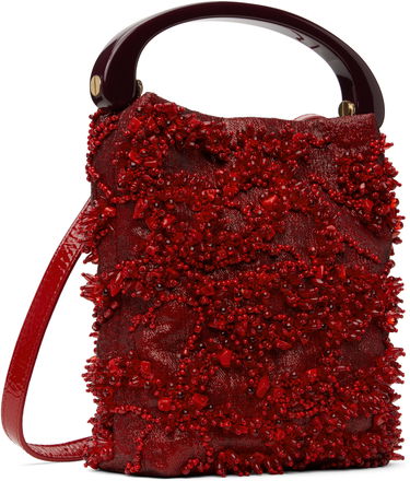 Kabelka Dries Van Noten Dries Van Noten Beaded Micro Bag Červená | 251-011522-895, 1