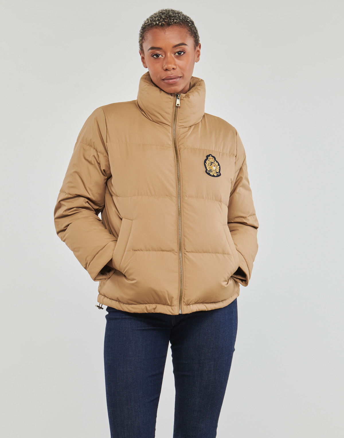 Logo-Patch Insulated Puffer Jacket