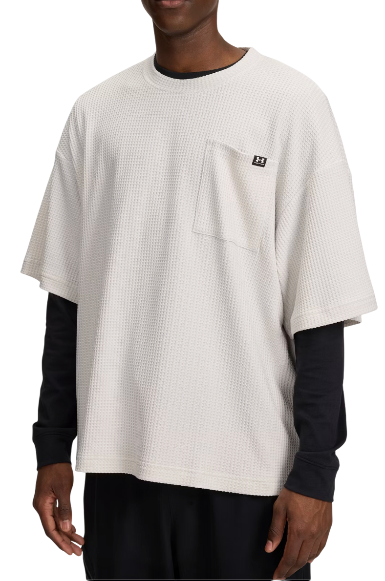 Tričko Under Armour Rival Waffle Crew Neck Pocket T-Shirt Biela | 1383106-110, 0
