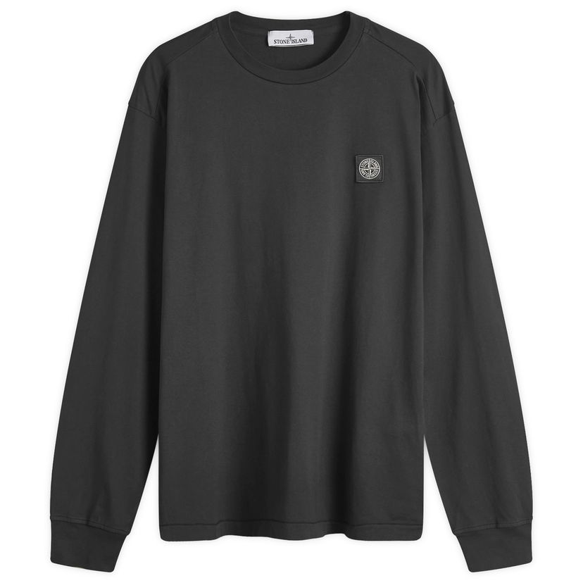 Tričko Stone Island Long Sleeve Patch T-Shirt Čierna | 811522713-A0029