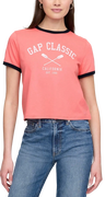 Classic Graphic Ringer Crop T-Shirt