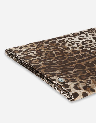 Home decor Dolce & Gabbana Dolce & Gabbana Cotton Sateen Leopard Print Duvet Cover Hnedá | TCE049TCAKFUL003, 3