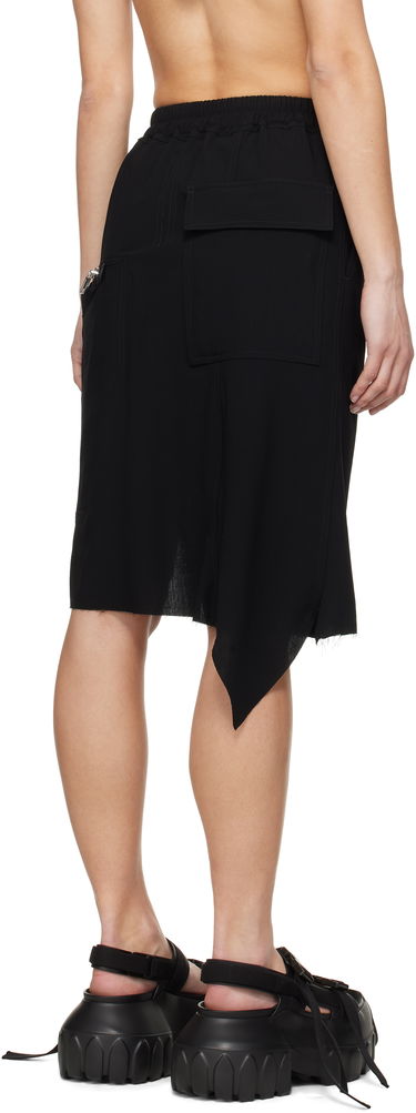 Šortky Rick Owens Rick Owens Black Hollywood Dracca Midi Skirt Čierna | RP01E7341 WLP, 2