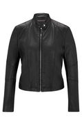 Grained Leather Regular-Fit Jacket