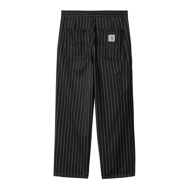Nohavice Carhartt WIP Striped Relaxed Fit Workwear Pants Čierna | I034438_9, 0