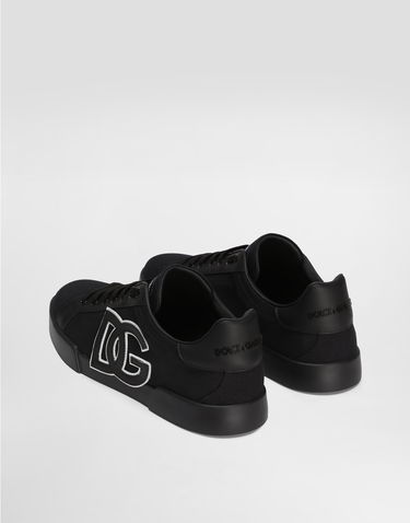 Tenisky a topánky Dolce & Gabbana Dolce & Gabbana Portofino Light Strobel Canvas and Calfskin Čierna | CS2343AE6298B956, 2