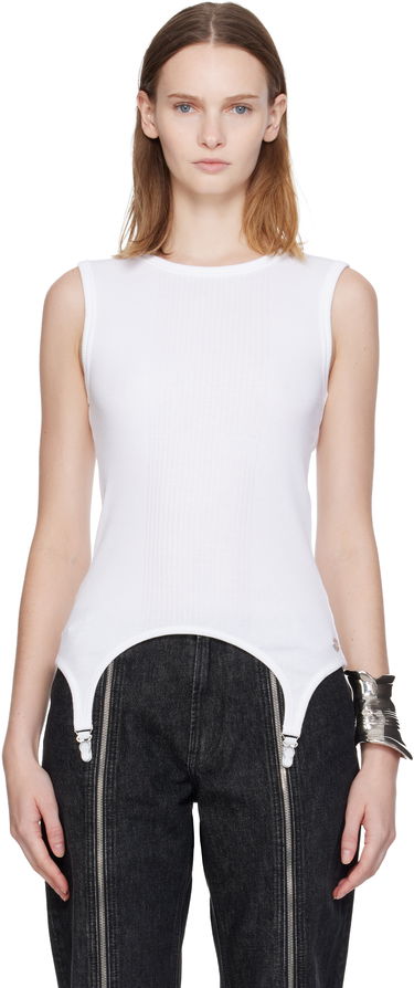 Tielko Jean Paul Gaultier 'The Garter' Tank Top Biela | 25/04-W-TO387-J014-01, 0