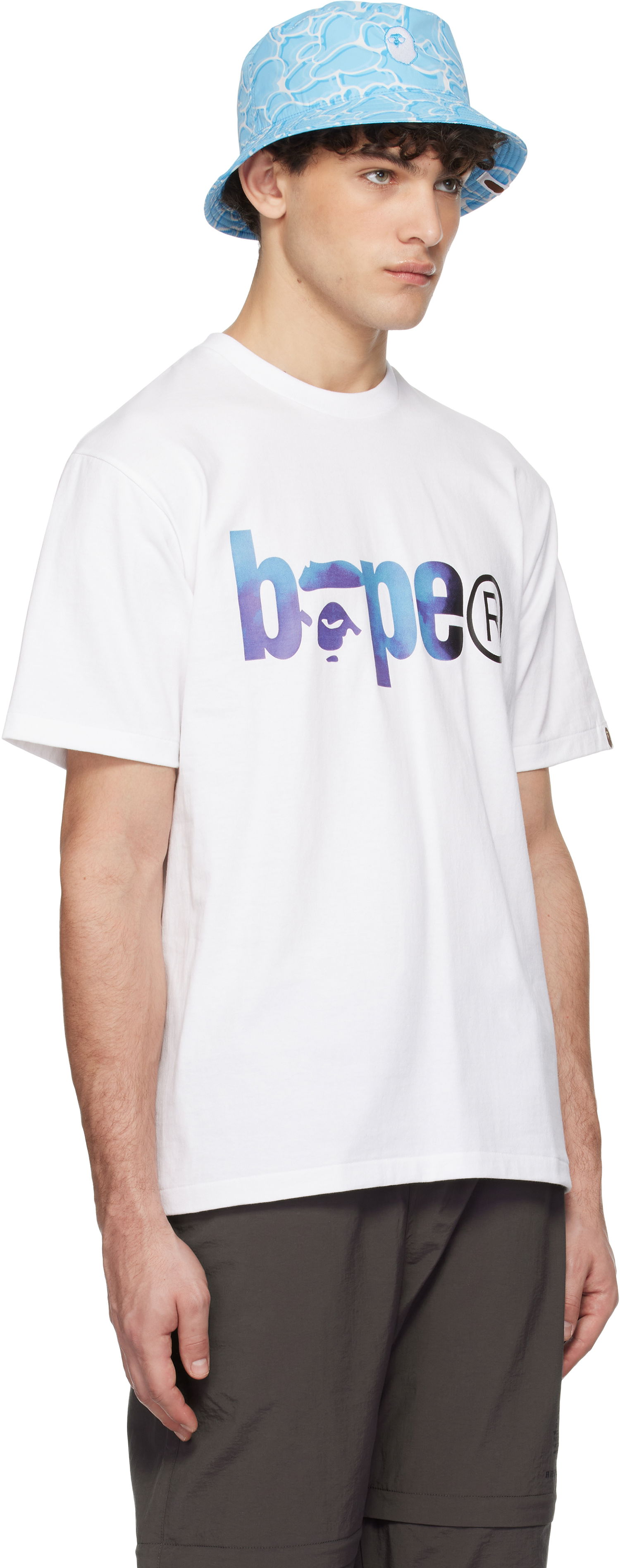 Tričko BAPE Tie Dye Logo T-shirt Biela | 001TEK801034M, 1