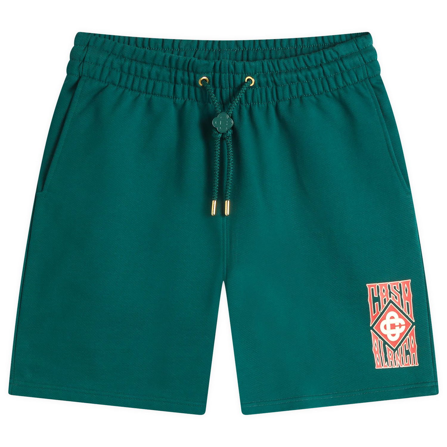 Šortky Casablanca Casablanca Gothic Logo Sweat Shorts, Size Large Zelené | MS25-JTR-003-02, 1