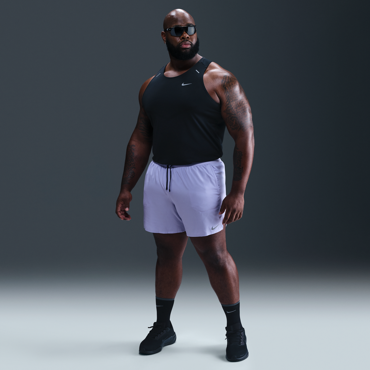 Šortky Nike 7" Dri-FIT Stride Running Shorts with Liner Fialová | DM4761-515, 0