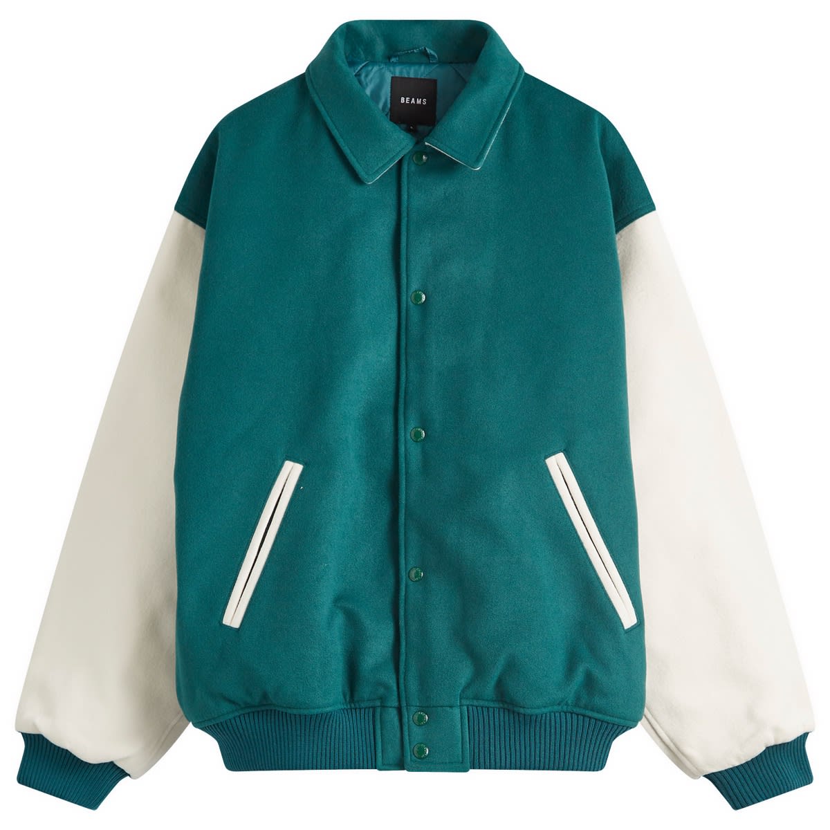Bomber bunda BEAMS Fleece Stadium Coach Jacket Zelené | 1118-1855-147-65, 1