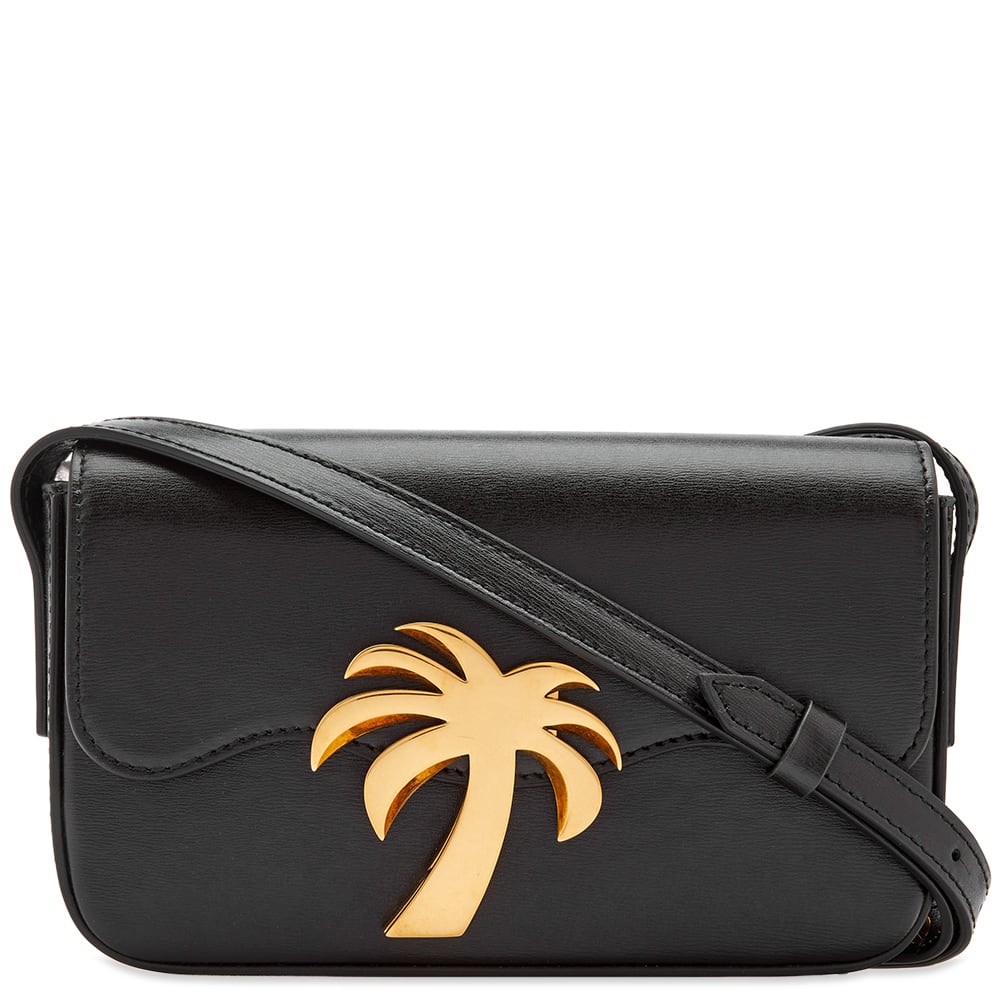 Taška cez rameno Palm Angels Baguette Palm Bag Čierna | PWNQ012F22LEA0011076, 0