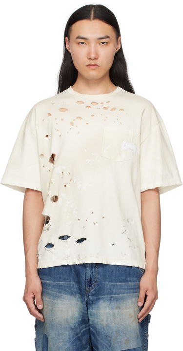 Tričko Neighborhood Neighborhood Savage Crewneck Distressed T-Shirt Biela | 251OKNH-CSM04, 0