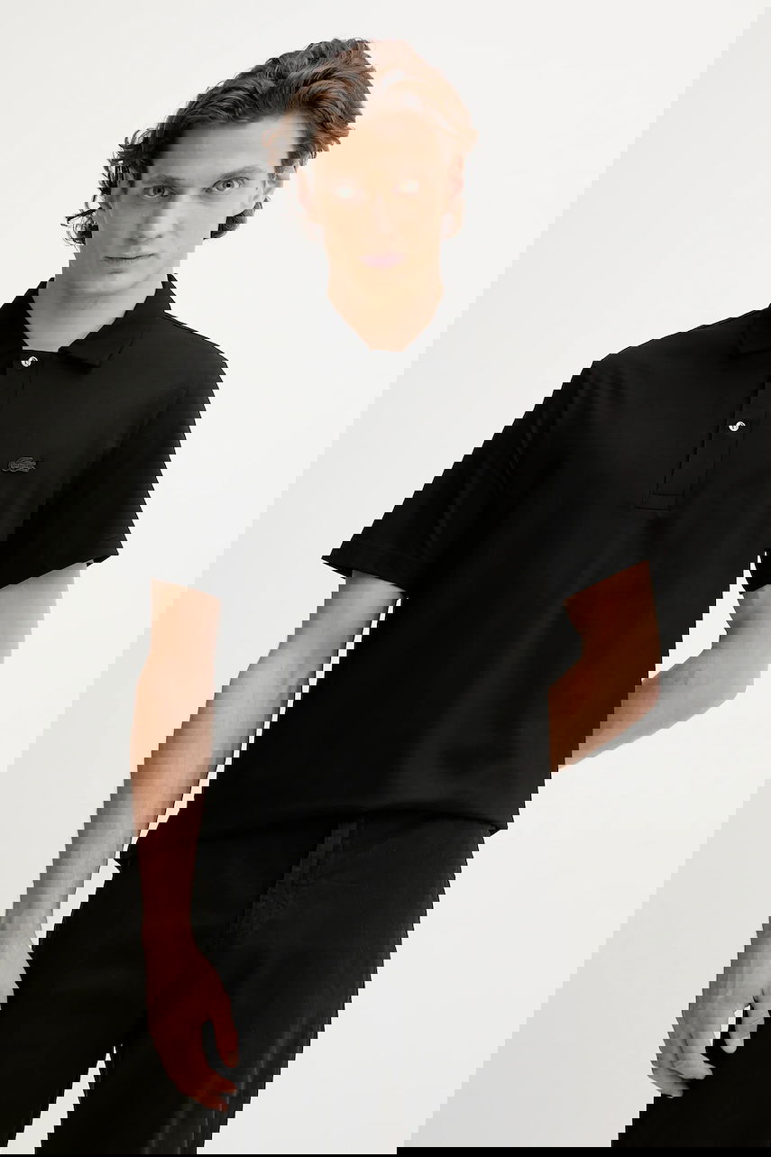 Polo tričko Lacoste Cotton Polo Shirt Čierna | DH5928, 0