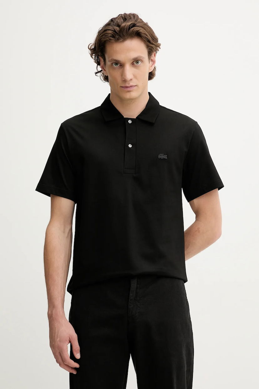 Polo tričko Lacoste Cotton Polo Shirt Čierna | DH5928