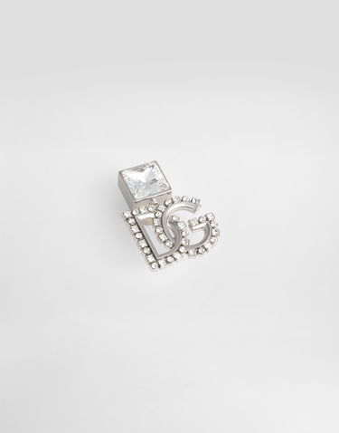 Náušnice Dolce & Gabbana Dolce & Gabbana DG Logo Rhinestone Earrings Metalická | WER2L1W111187655, 1