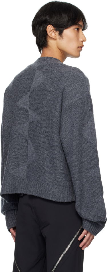 Sveter HELIOT EMIL HELIOT EMIL Cropped Spiral Knit Sweater Šedá | PREAW25_M_07_063_DGY05_CO, 2
