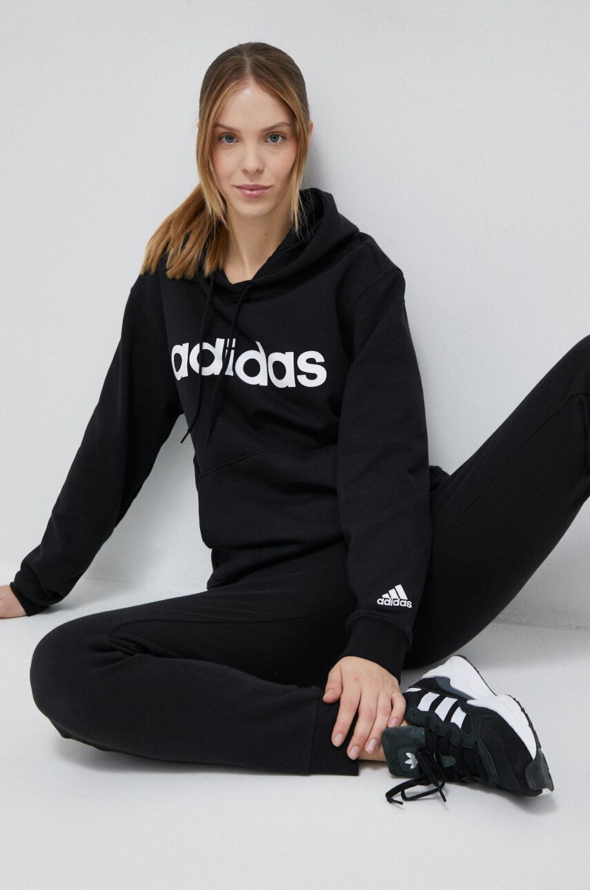 Mikina adidas Originals Linear Hooded Sweatshirt Čierna | IC4426, 0