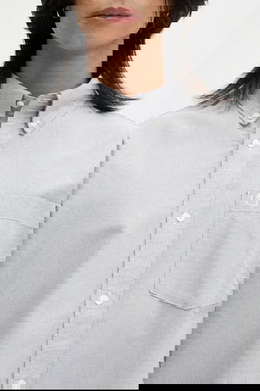 Košeľa Carhartt WIP Braxton Short Sleeve Button-Down Relaxed Fit Shirt Šedá | I031454.2V3XX, 3