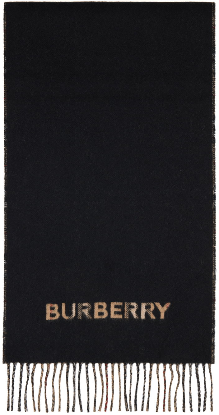 Šál Burberry Reversible Vintage Check Scarf Beige Čierna | 8063870, 0
