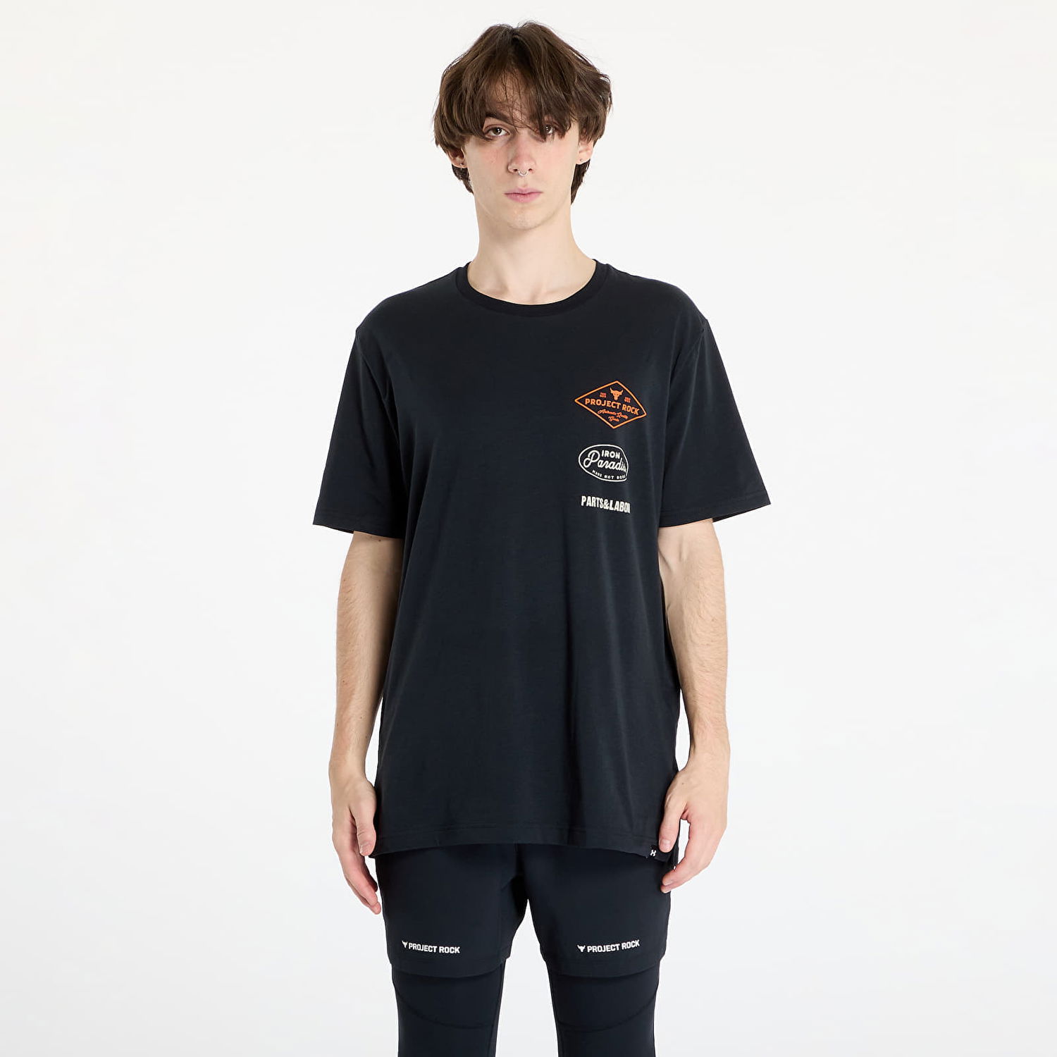 Tričko Under Armour Project Rock Short Sleeve Tools T-Shirt Black/ Team Orange Čierna | 1386907-001, 0