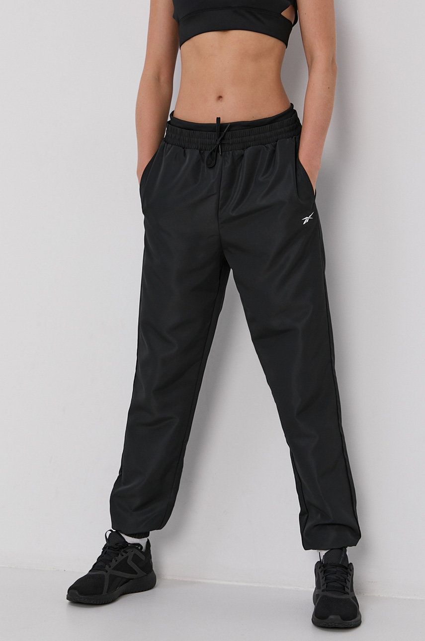 Tepláky Reebok Simple Medium Waist Training Pants Čierna | GR9508, 0