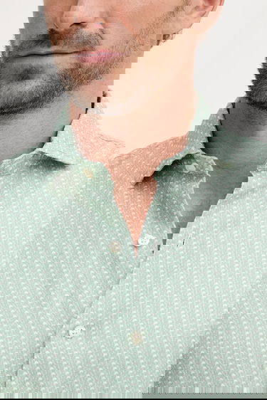 Košeľa Polo by Ralph Lauren Polo Ralph Lauren Regular Fit Linen Shirt with Italian Collar Zelené | 710974546, 4